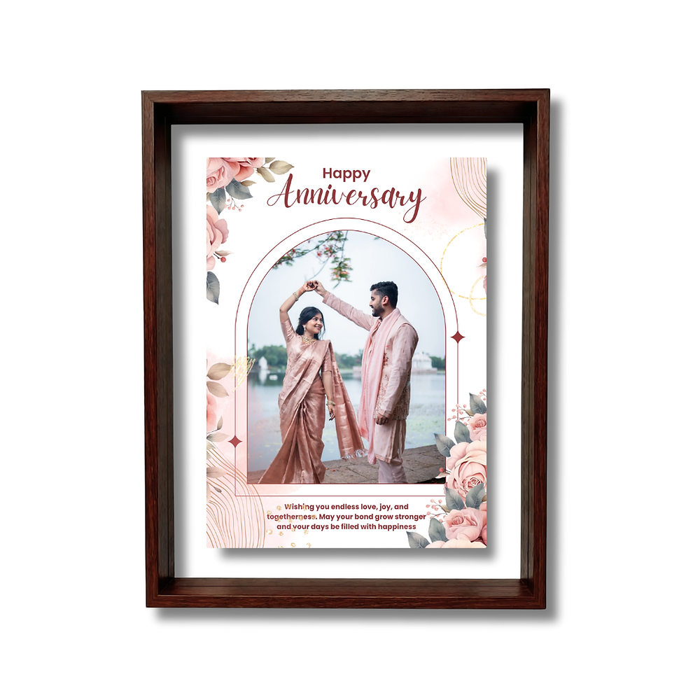 Thumbnail: Transparent White Frame – Wedding Anniversary Edition (12x8 inch)