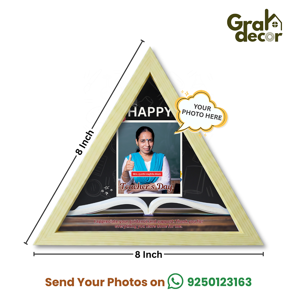 Thumbnail: Triangle Frame for Beloved Teacher – Add Love & Learning