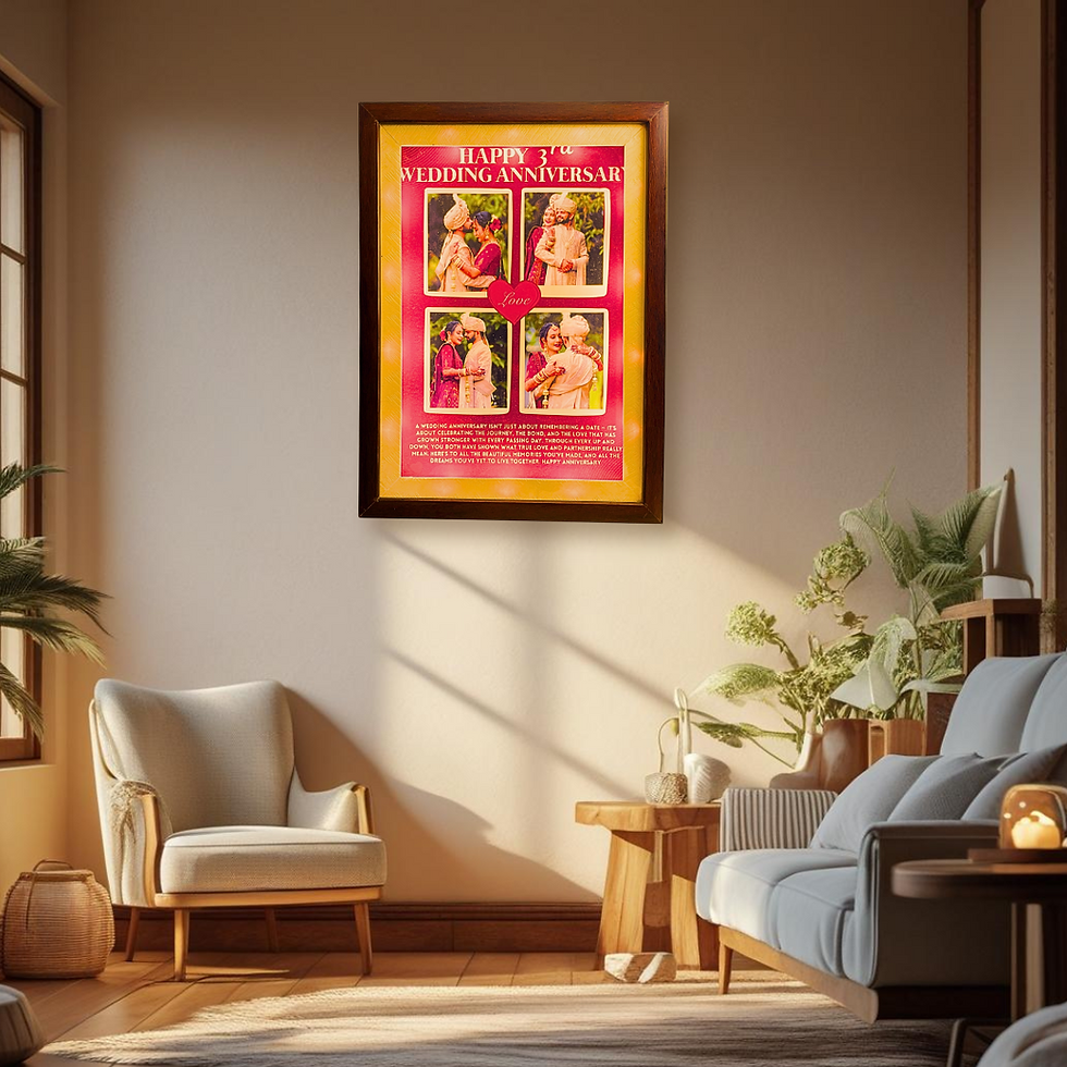 Thumbnail: Anniversary Memory Shadow Box Frame – Personalized A4 Wall Gift