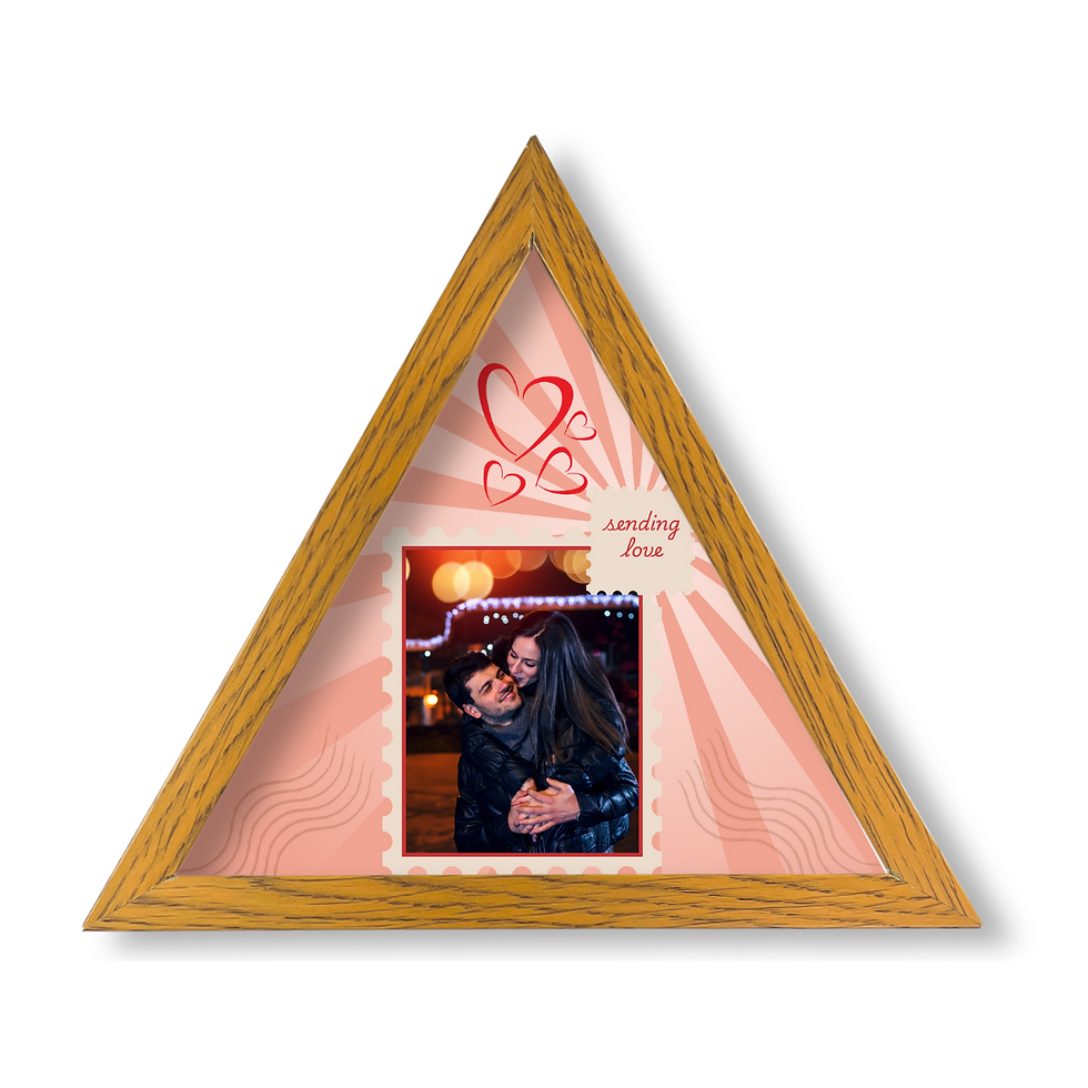 Thumbnail: Romantic Triangle Frame – Personalized for Couples
