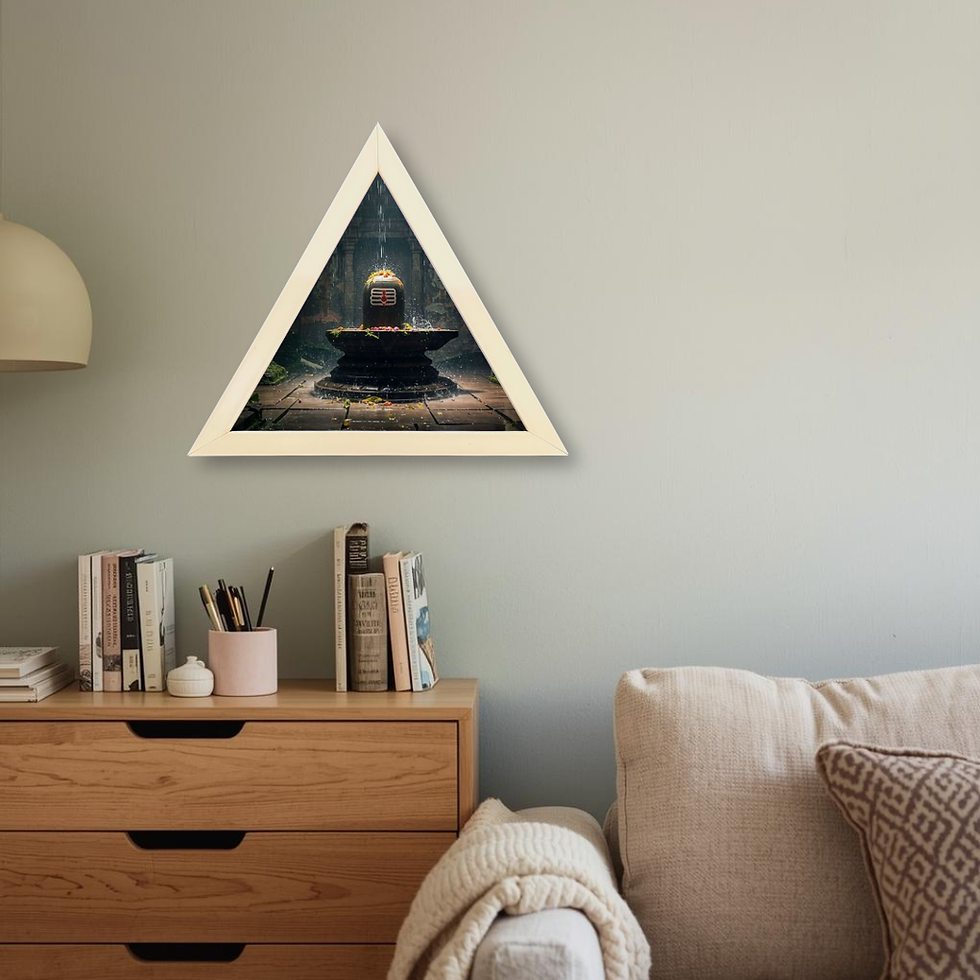 Thumbnail: Customisable Triangle Frame for Home Decoration – Minimal Wall Art Display