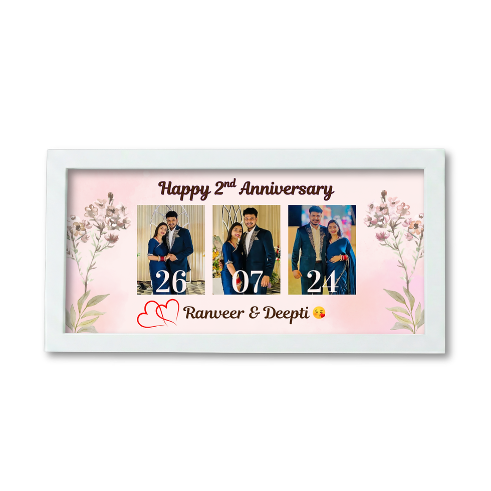 Thumbnail: Years of Love Captured – Custom Wedding Anniversary Frame