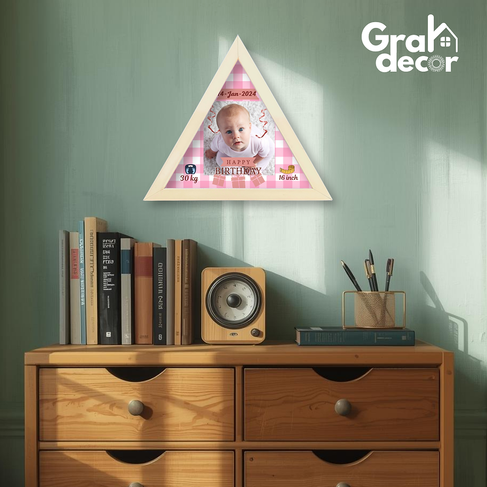 Thumbnail: Gift for New Parents – Baby Arrival Triangle Frame