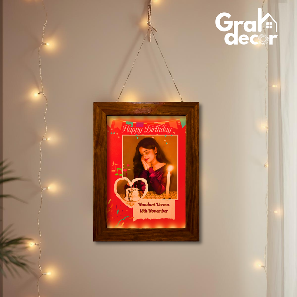 Thumbnail: Birthday Bash Keepsake Wooden Shadow A4 Frame