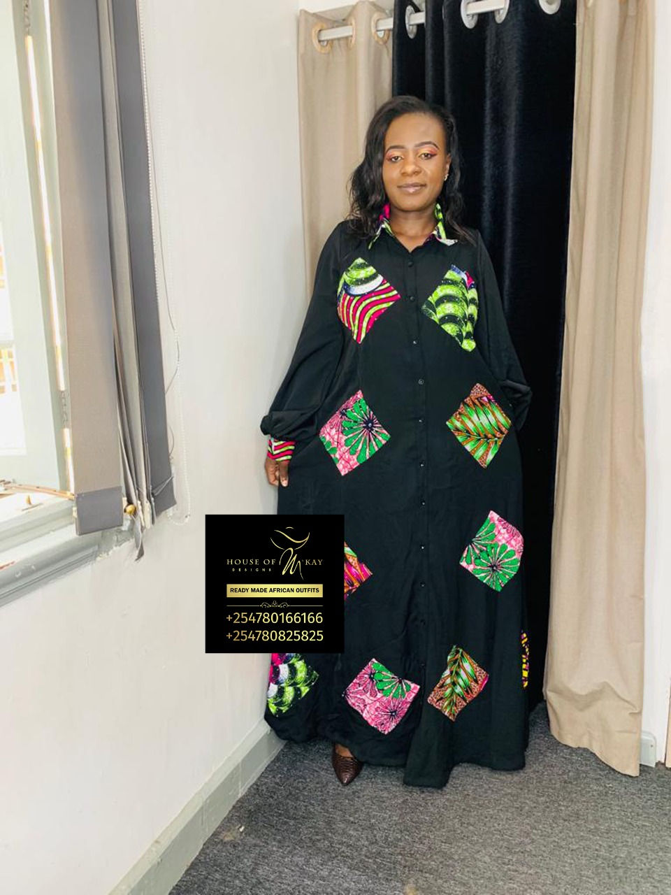 Thumbnail: Long Beaded Shirt Dress