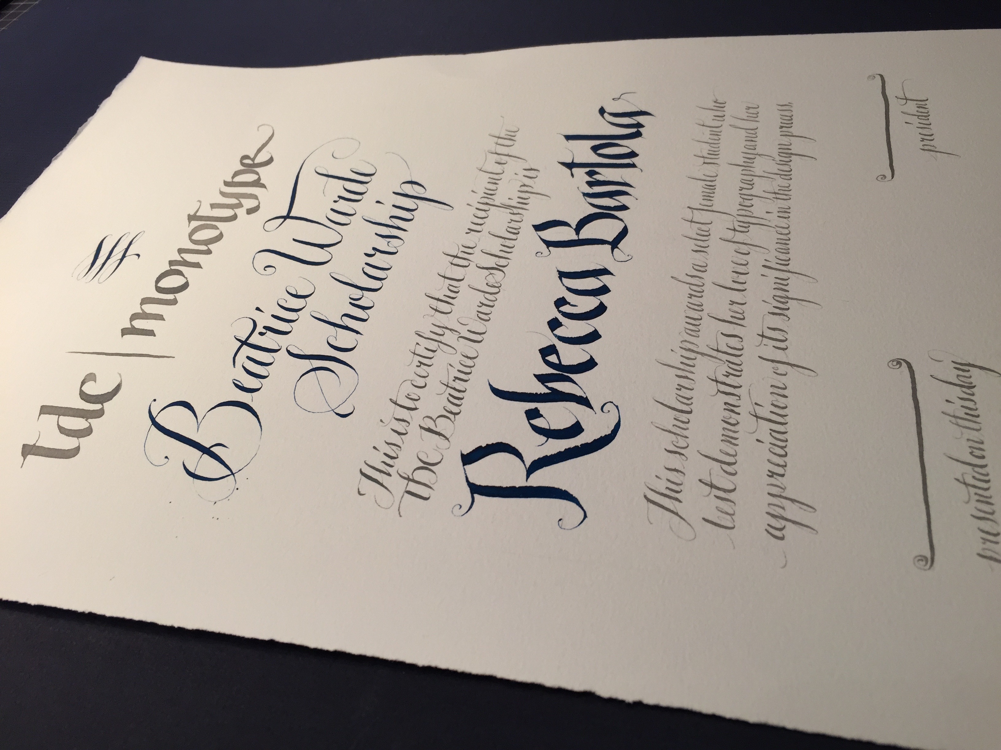 Carol Fountain Nix Calligraphy Works