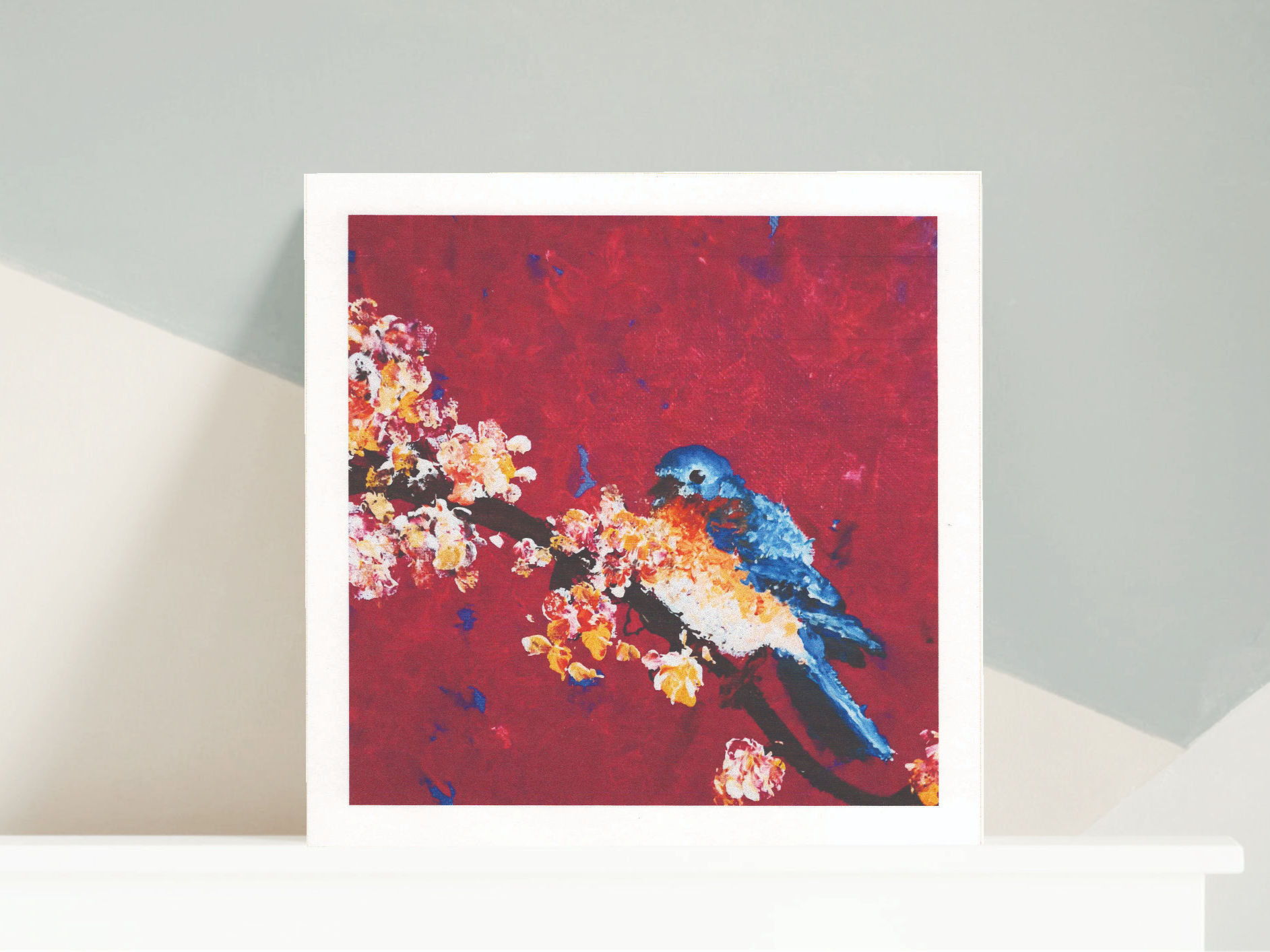 Little Blue Bird: Art Print