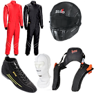 Helm overall raceschoenen HANS FIA brandvrij ondergoed raceoverall racing boots balaclava