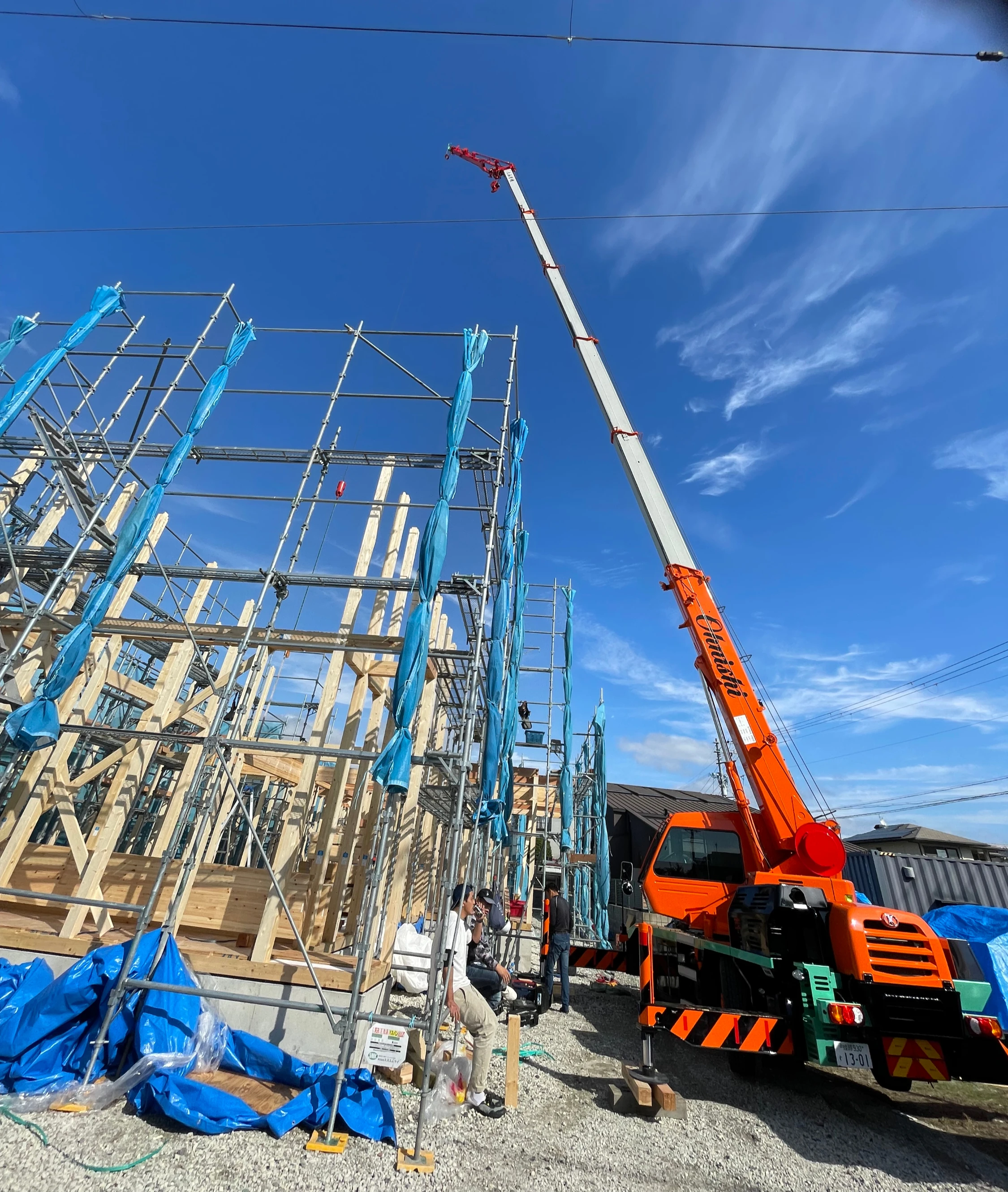 70坪注文住宅の棟上げ完了