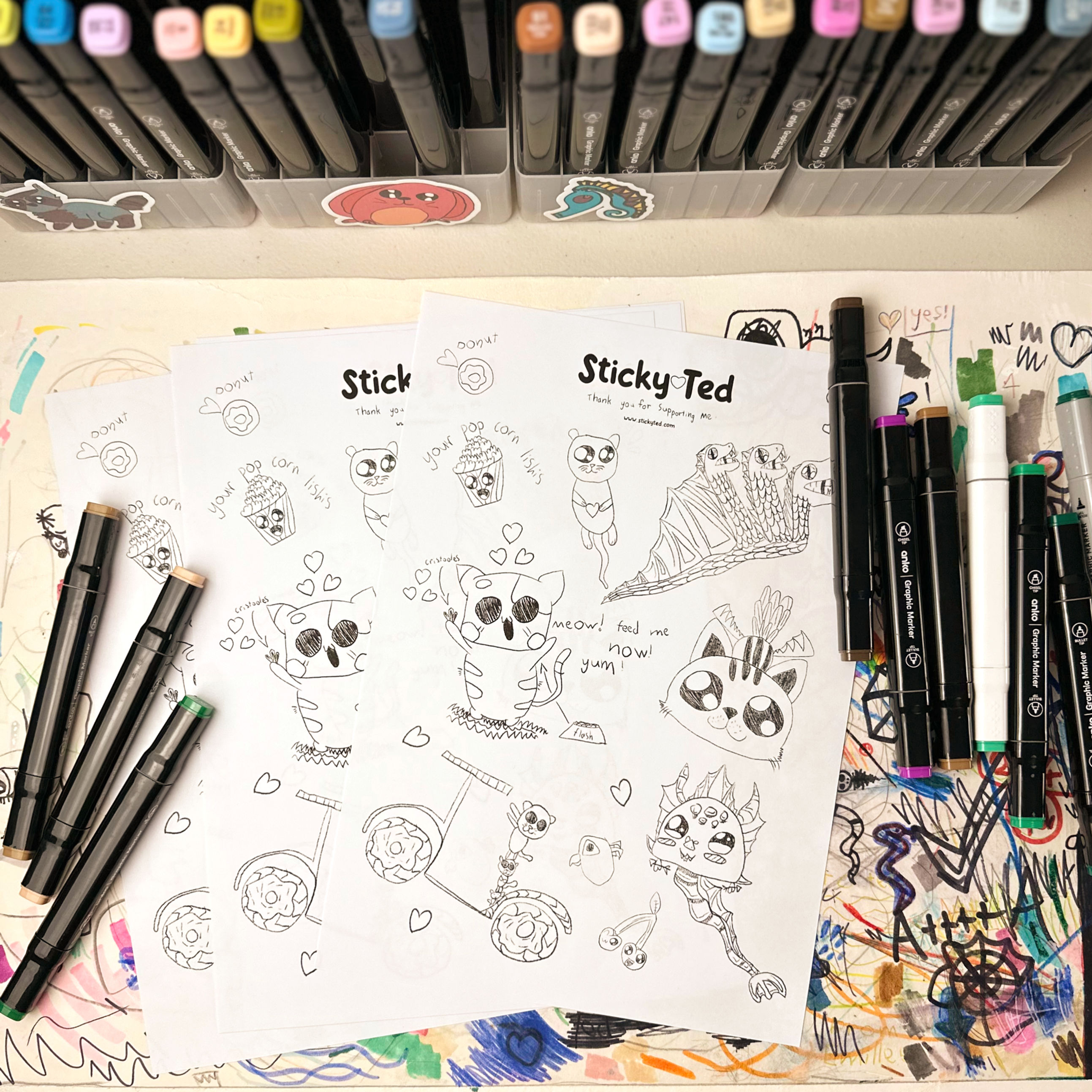 Colouring In Page - Tissue Paper Pattern