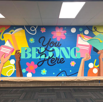 You belong here elementary school mural