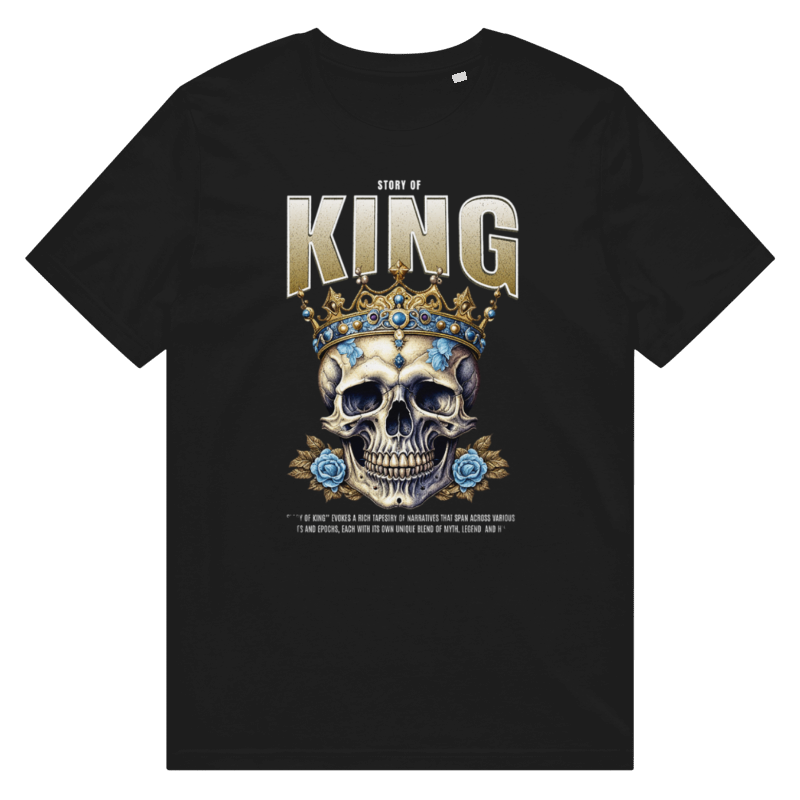 Thumbnail: - BLACK/GOLD KING UNISEX ORGANIC MID-LIGHT T-SHIRT -