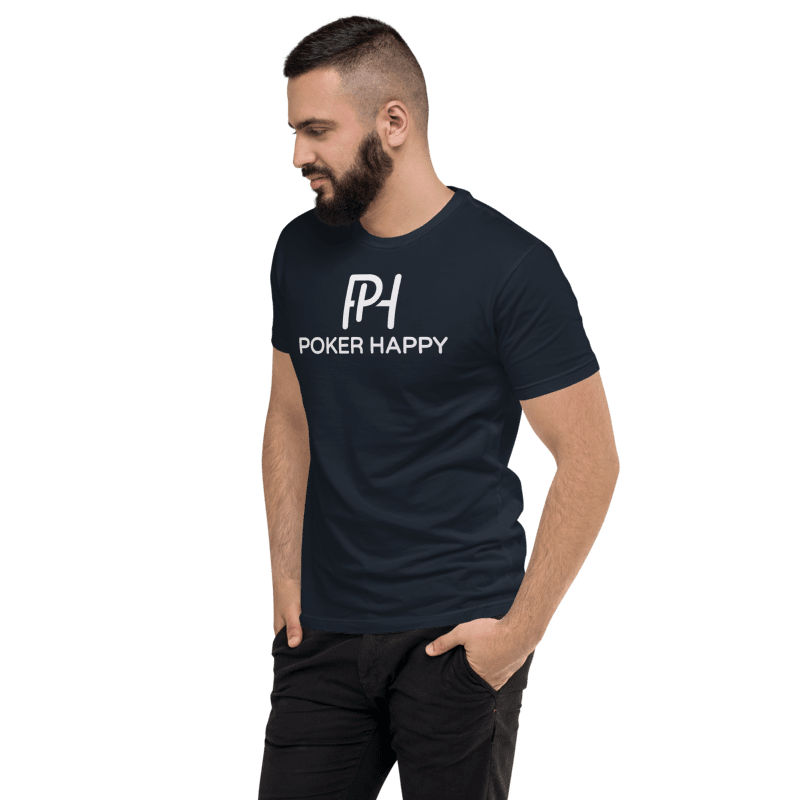 Thumbnail: - NAVY BLUE POKER HAPPY FITTED T-SHIRT -