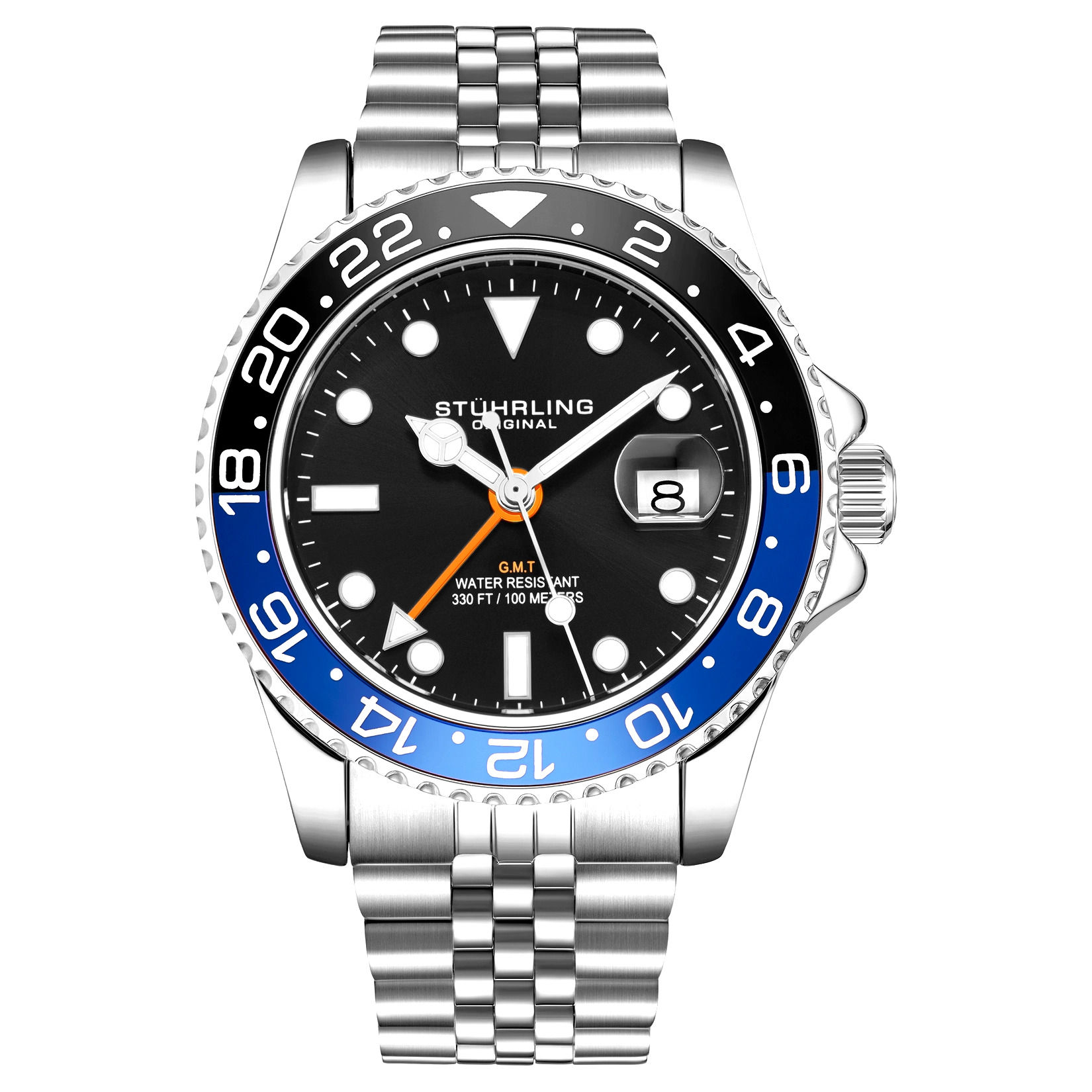 - BLUE OCEAN GMT QUARTZ 42MM DIVERS WATCH -
