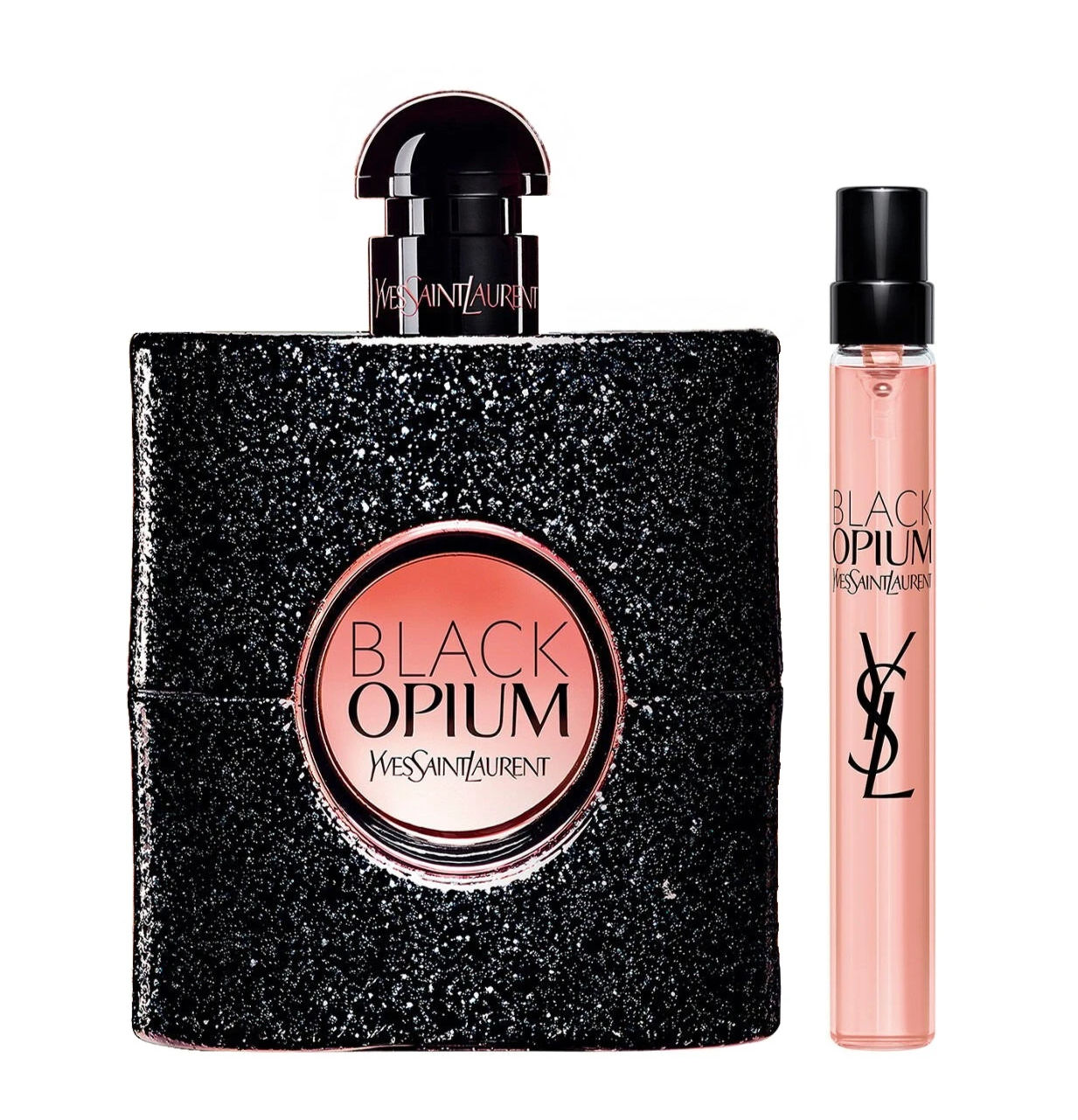 - YSL BLACK OPIUM 2 PCS SET: 3 OZ EAU SPRAY + 0.33 EAU DE PARFUM SPRAY -