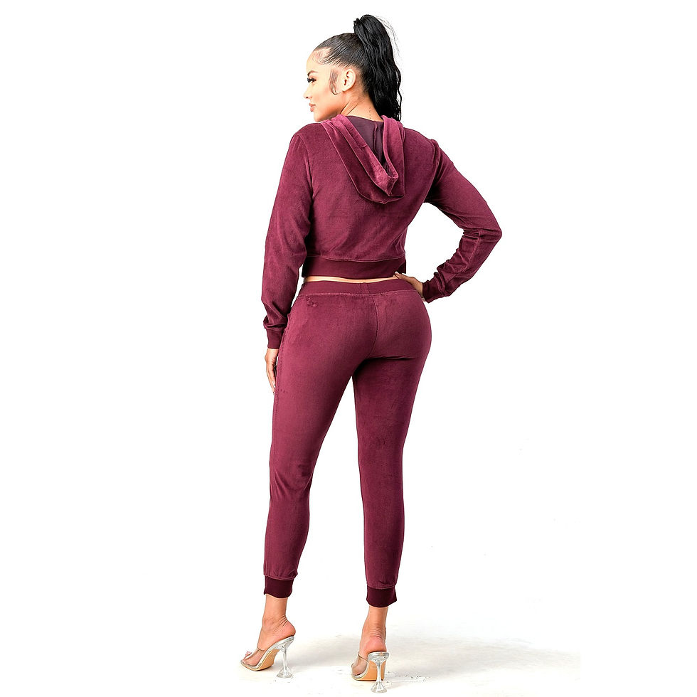 Thumbnail: Velour Hoodie Jogger Set