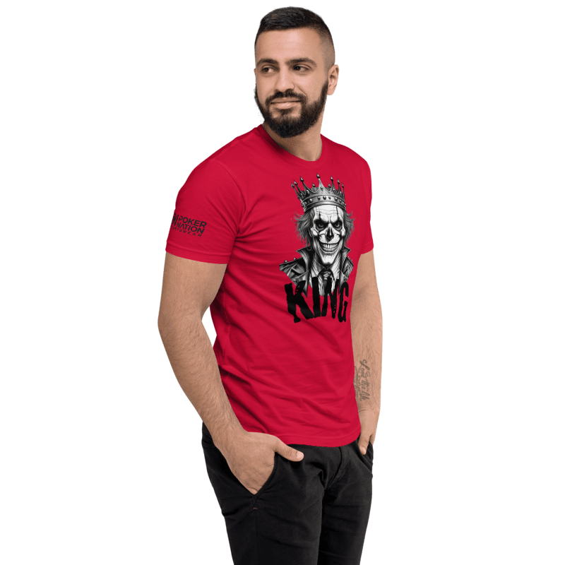 Thumbnail: - THE KING  POKER NATION RED MEN'S FITTED T-SHIRT -
