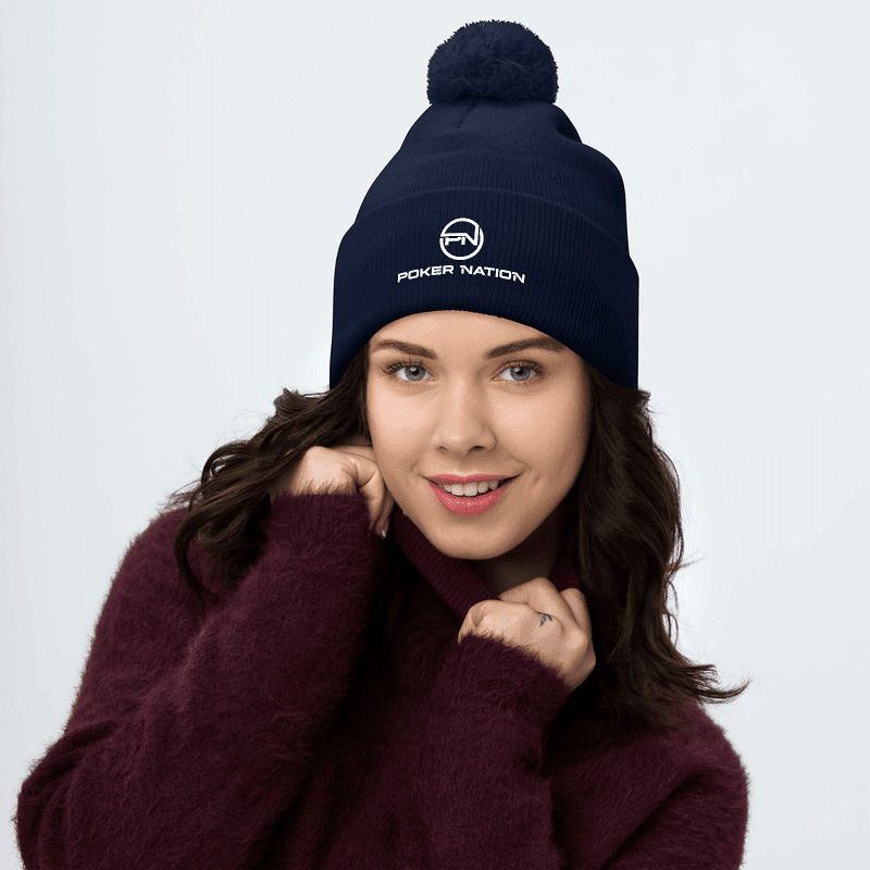 Thumbnail: - BLACK POKER NATION POM-POM UNISEX BEANIE -