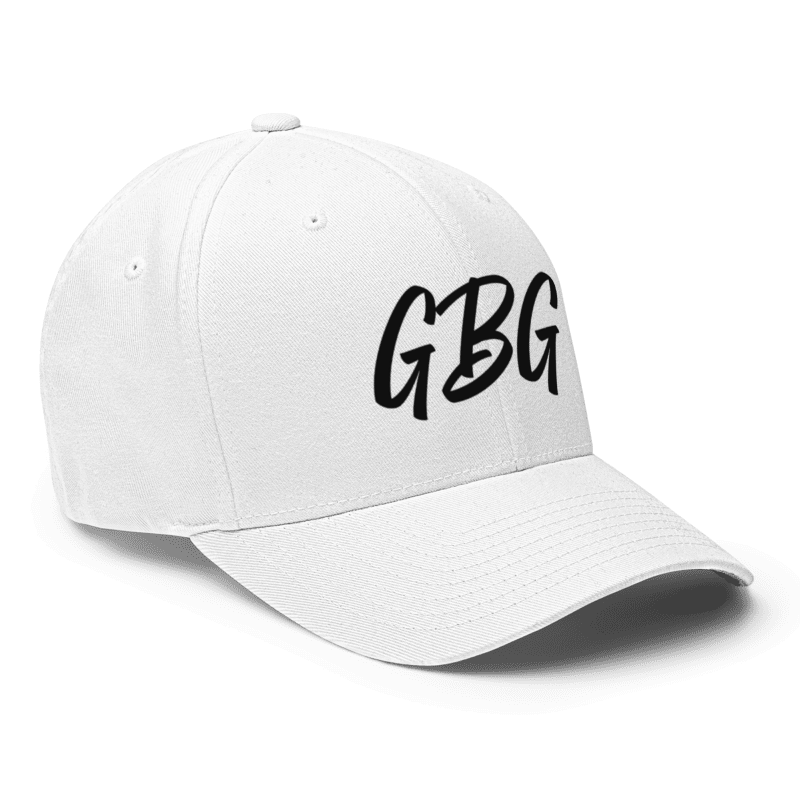 Thumbnail: - WHITE/BLACK GBG SPORTSWEAR FLEXFIT CLOSED-BACK STRUCTURED CAP -