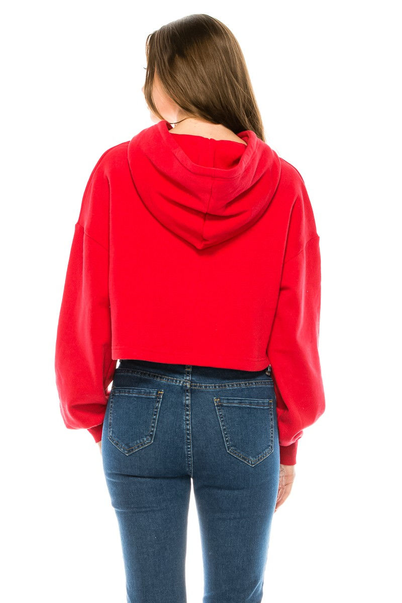 Thumbnail: USA Drop Shoulder Cropped Hoodie