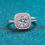 Thumbnail: - PINK HALO 1 CT. MOISSANITE STERLING SILVER RING -