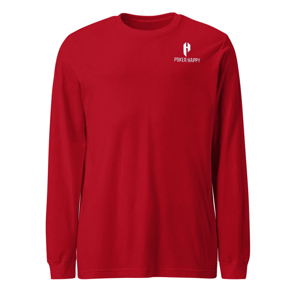 Thumbnail: - RED POKER HAPPY UNISEX LONG SLEEVE SHIRT -
