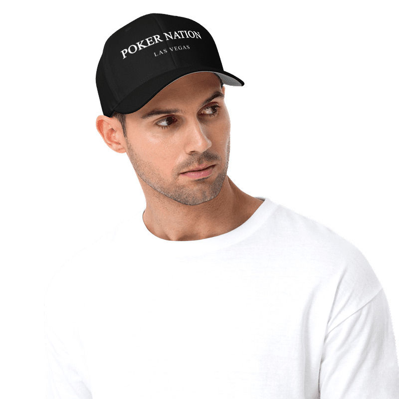 Thumbnail: - BLACK POKER NATION LV FLEXFIT CLOSED-BACK STRUCTURED CAP -