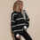 Thumbnail: Drop Shoulder Striped Oversized Sweater
