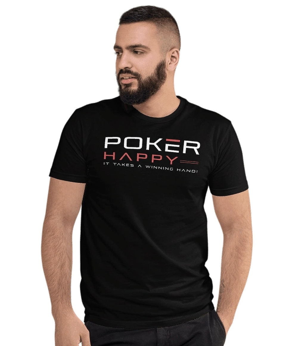 Thumbnail: - BLACK POKER HAPPY FITTED T-SHIRT -