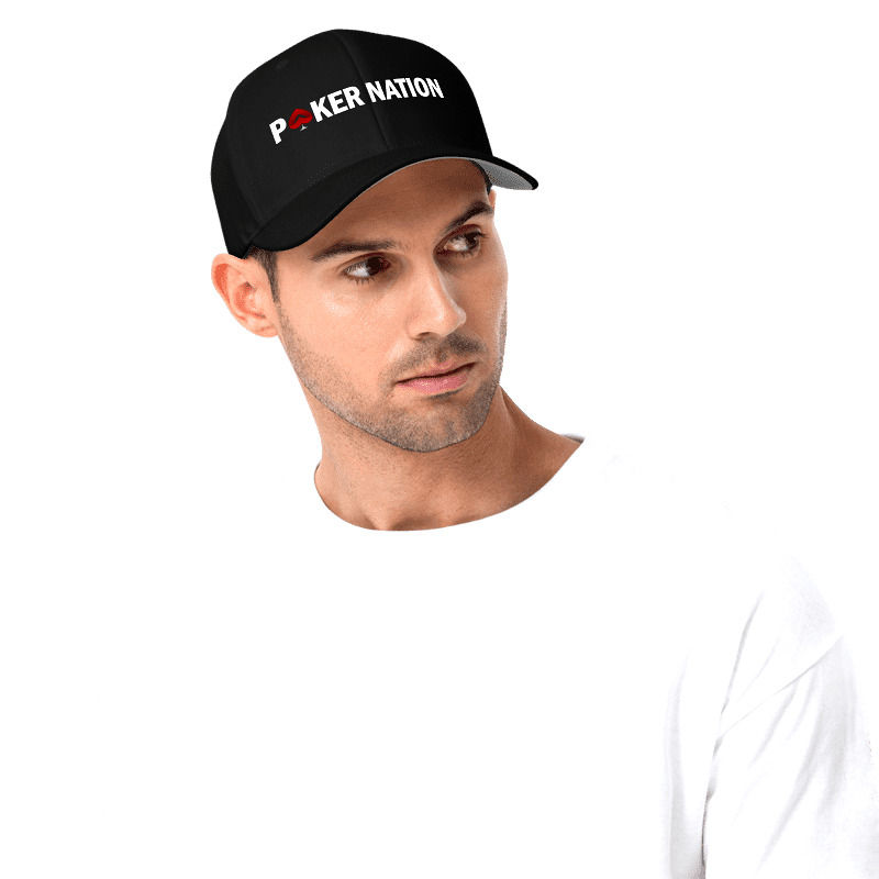 Thumbnail: - BLACK POKER NATION FLEXFIT CLOSED-BACK STRUCTURED CAP -