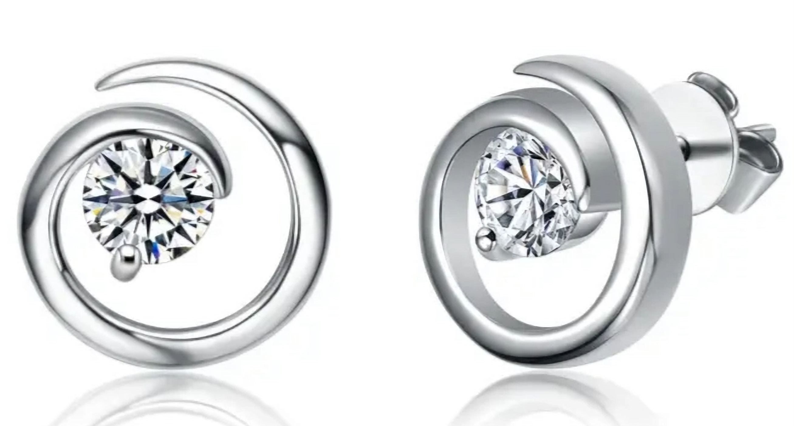 - 1CT LAB CREATED MOISSANITE OPEN ETERNITY CIRCLE SET -