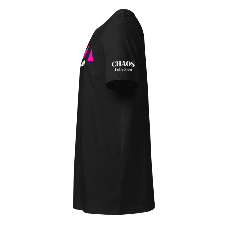 Thumbnail: - PINK/BLACK CHAOS DESIGN UNISEX ORGANIC MID-LIGHT T-SHIRT -