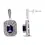 Thumbnail: .925 Sterling Silver Diamond & Purple Amethyst Stud Earrings