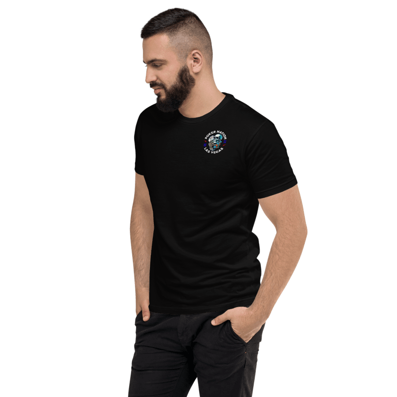 Thumbnail: - BLACK/RED POKER NATION LAS VEGAS MEN'S FITTED T-SHIRT -