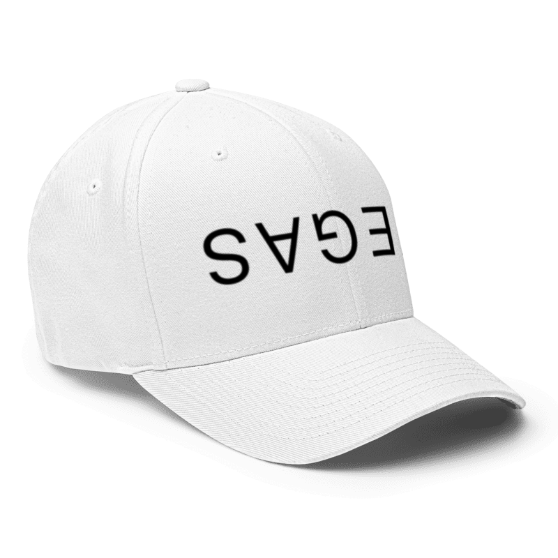 Thumbnail: - WHITE/BLACK VEGAS SPORTSWEAR FLEXFIT CLOSED-BACK STRUCTURED CAP -