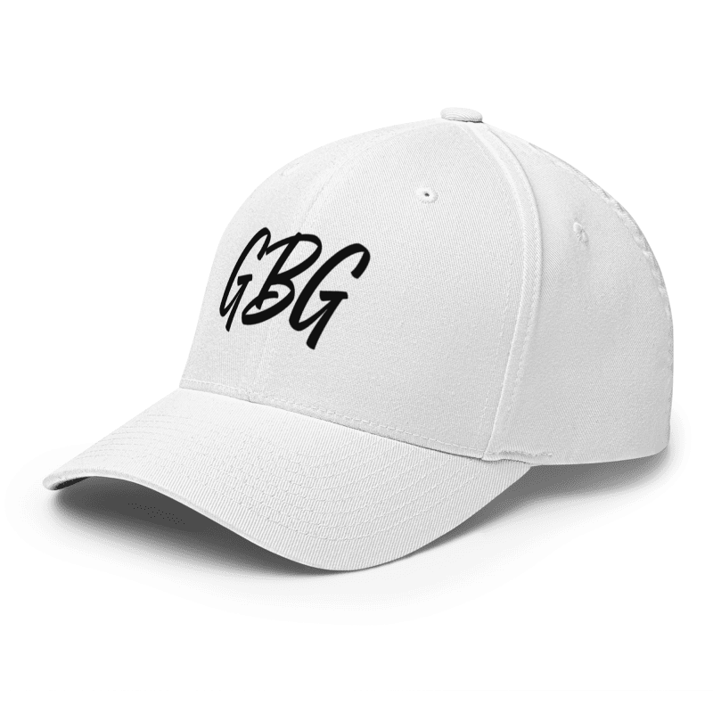 Thumbnail: - WHITE/BLACK GBG SPORTSWEAR FLEXFIT CLOSED-BACK STRUCTURED CAP -