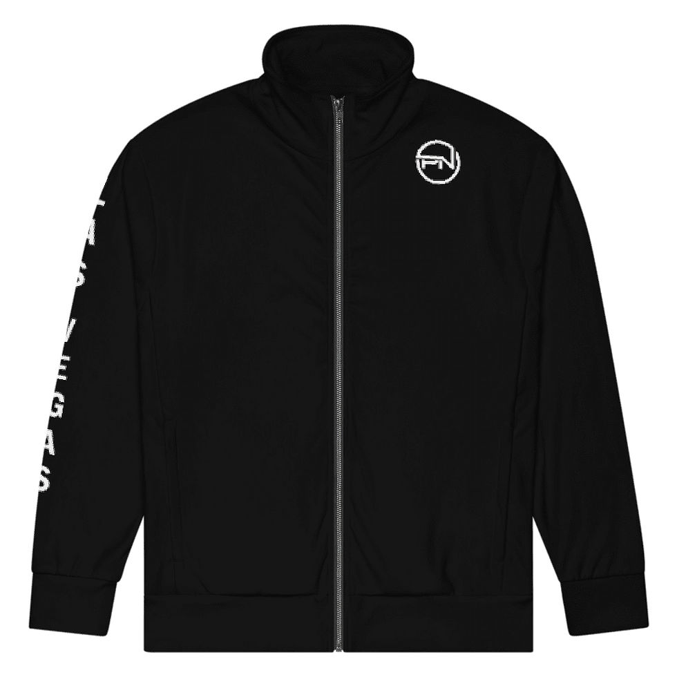 - BLACK LAS VEGAS POKER NATION UNISEX TRACK JACKET -