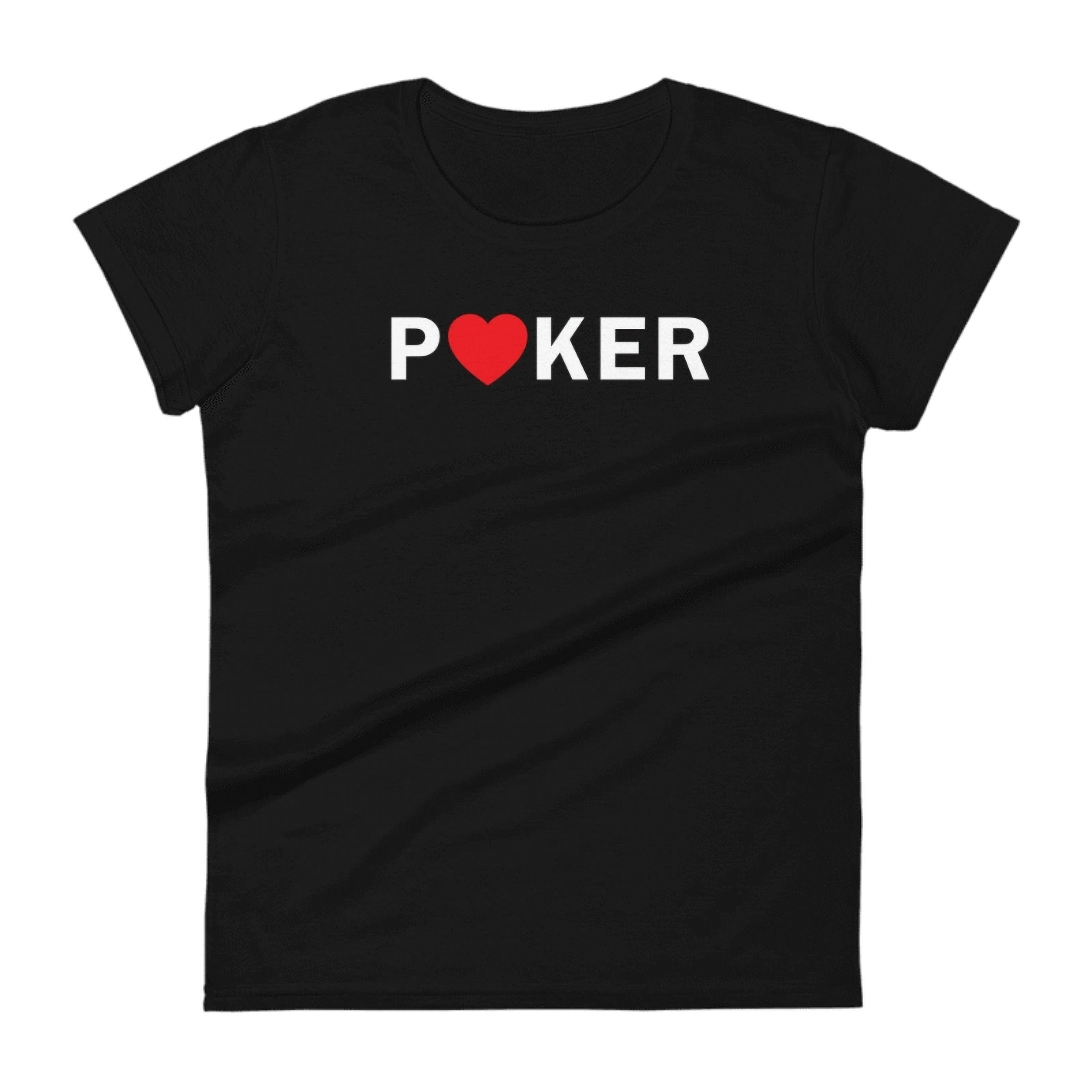 - BLACK POKER LOVE WOMEN'S FITTED T-SHIRT -