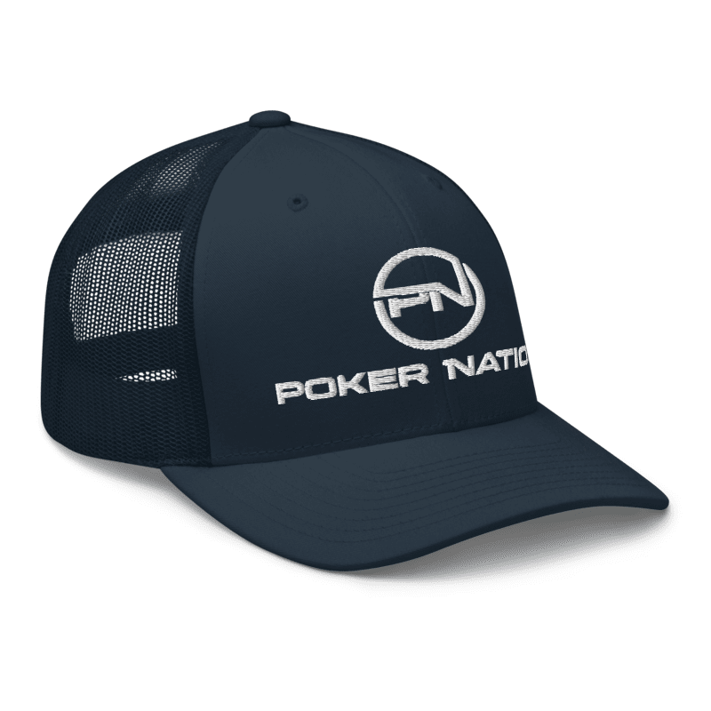 Thumbnail: - NAVY BLUE POKER NATION RETRO TRUCKER HAT -