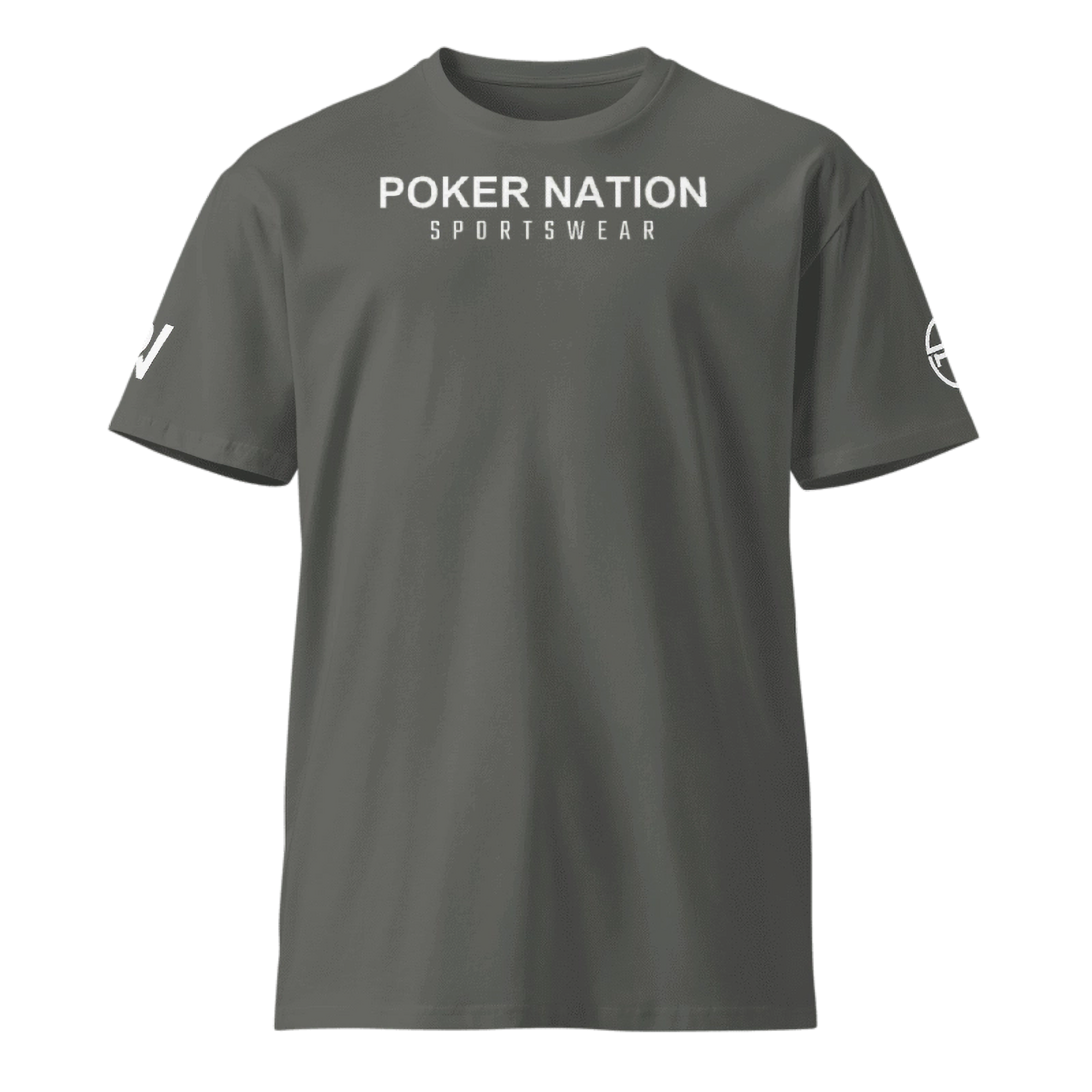 - CHARCOAL POKER NATION SPORTSWEAR UNISEX PREMIUM T-SHIRT -