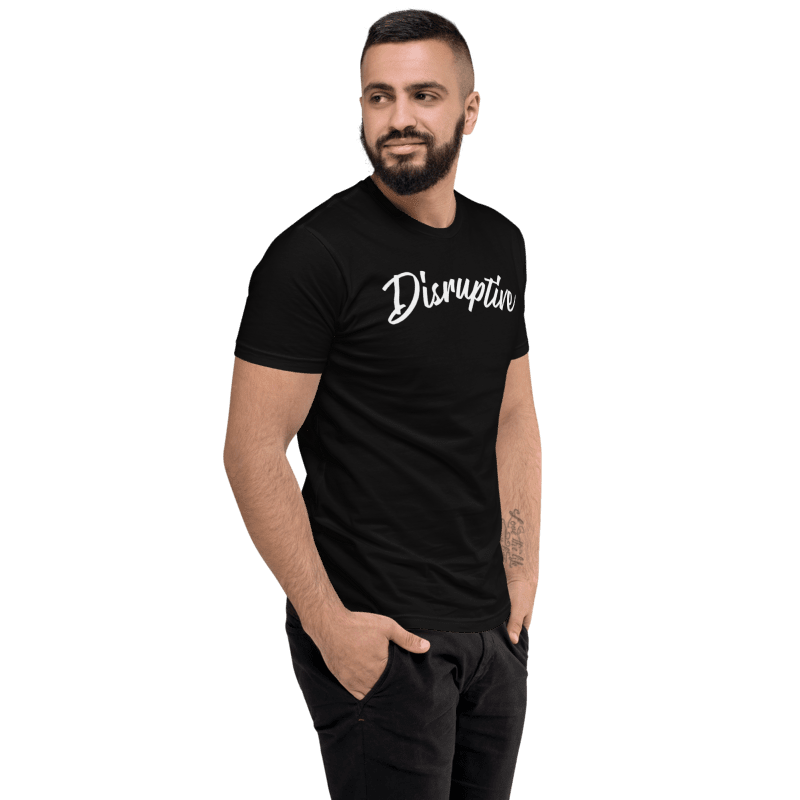 Thumbnail: - BLACK DISRUPTIVE LAS VEGAS MEN'S FITTED T-SHIRT -