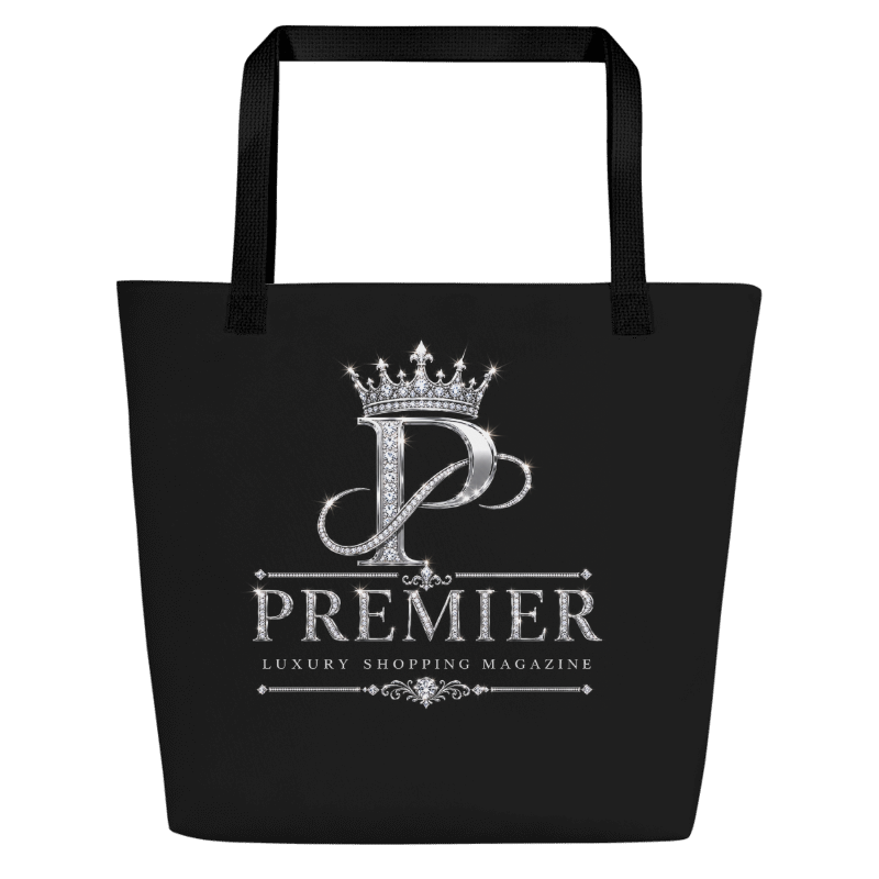 - PREMIER SILVER BLING GRAPHIC LARGE TOTE BAG WITH POCKET -