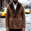 Thumbnail: Men's Soft Faux Fur Shawl Lapel Blazer Coat