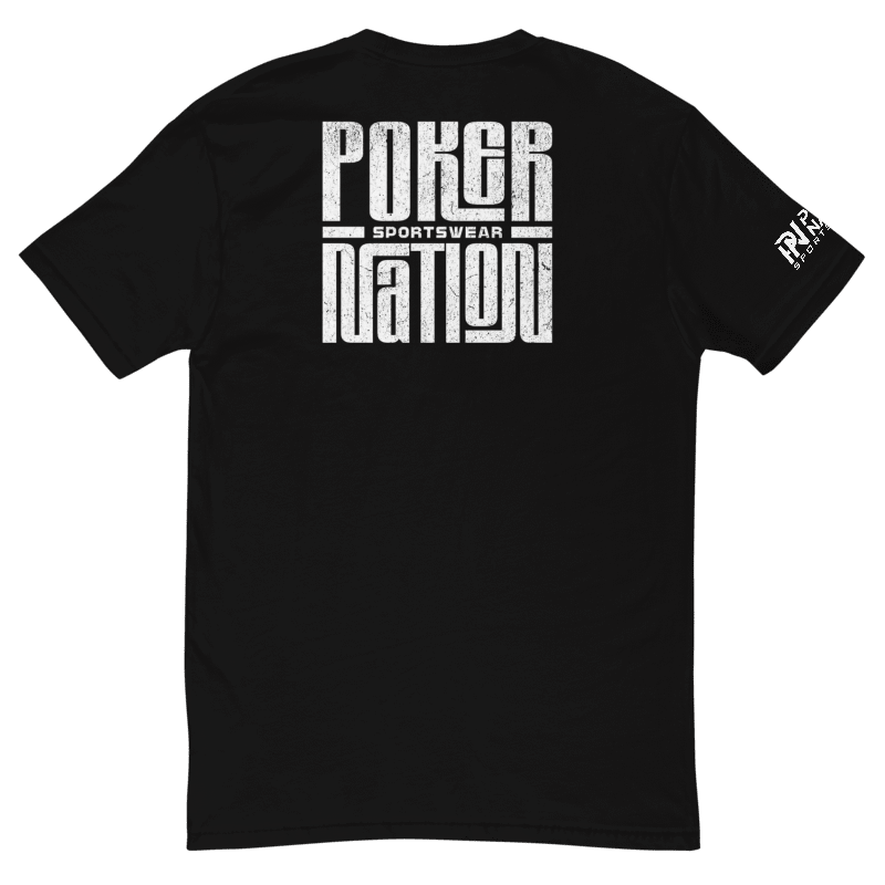 Thumbnail: - THREE WAY POKER NATION BLACK MEN'S FITTED T-SHIRT -