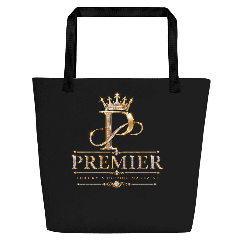 - PREMIER GOLD BLING GRAPHIC LARGE TOTE BAG WITH POCKET -