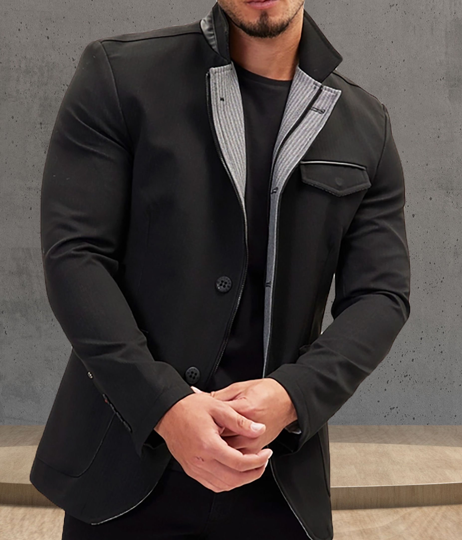 Men's Stand-up Collar Sport Coat