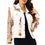 Thumbnail: White Denim Jacket with Floral Embroidery.