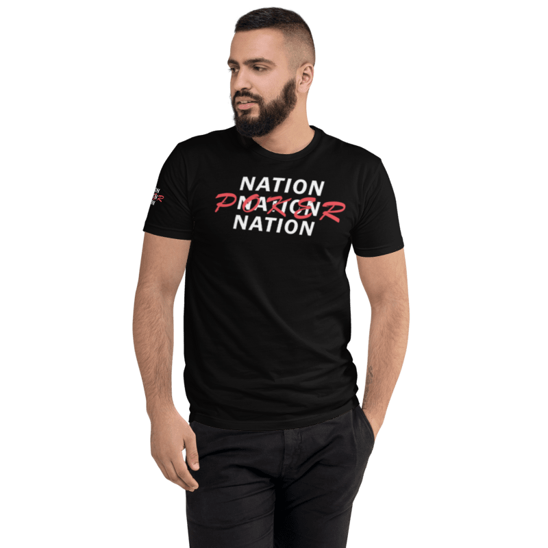Thumbnail: - RED POKER NATION LAS VEGAS FITTED T-SHIRT -