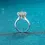 Thumbnail: 1 Carat Brilliant Round Cut Moissanite Pure Sterling Silver Ring