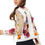Thumbnail: White Denim Jacket with Floral Embroidery.